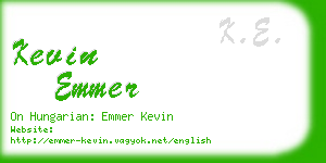 kevin emmer business card